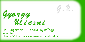 gyorgy ulicsni business card